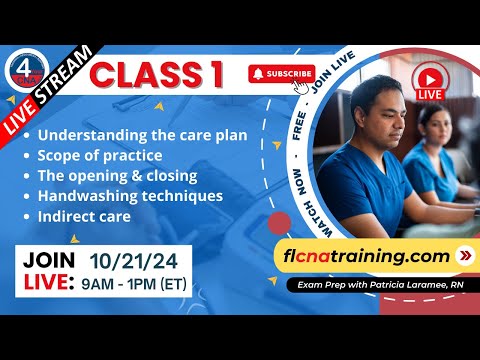 LIVE 4YourCNA Classroom! Class 1 - CNA Basics: Care Plans, Handwashing &amp; More! 💧📋