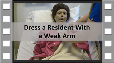 You are currently viewing Dress Resident with a Weak Arm CNA Skill