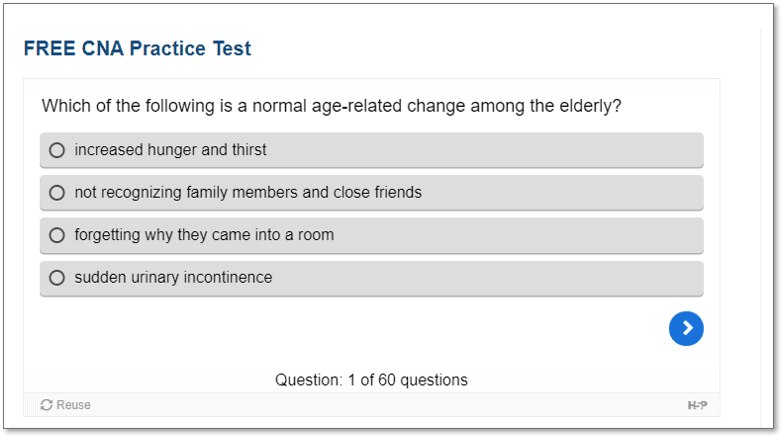 cna test questions marion library