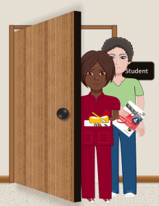 door for students