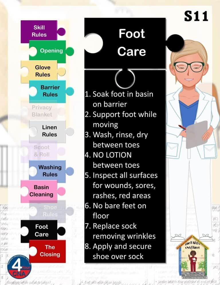 Foot care tips for CNA training and healthcare professionals practicing proper foot and ankle care.